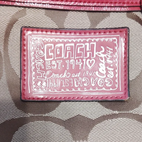 Coach Tan and Pink Shoulder Bag - Picture 3 of 17